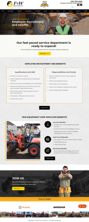 Web Design by Sbss for F&W EQUIPMENT CORP | Design: #27994752