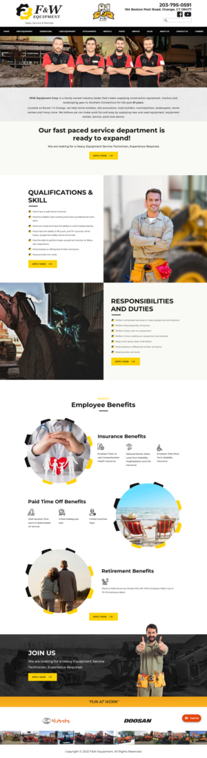 Web Design by Sbss for F&W EQUIPMENT CORP | Design: #27994753