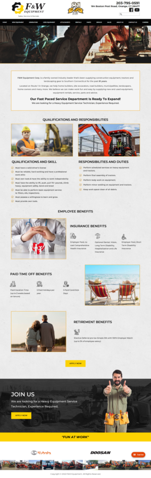 Web Design by Sbss for F&W EQUIPMENT CORP | Design: #28014566
