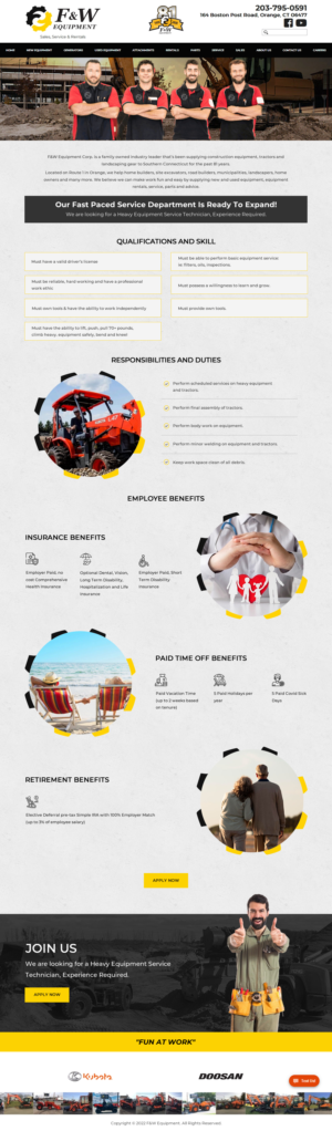 Web Design by Sbss for F&W EQUIPMENT CORP | Design: #28014567
