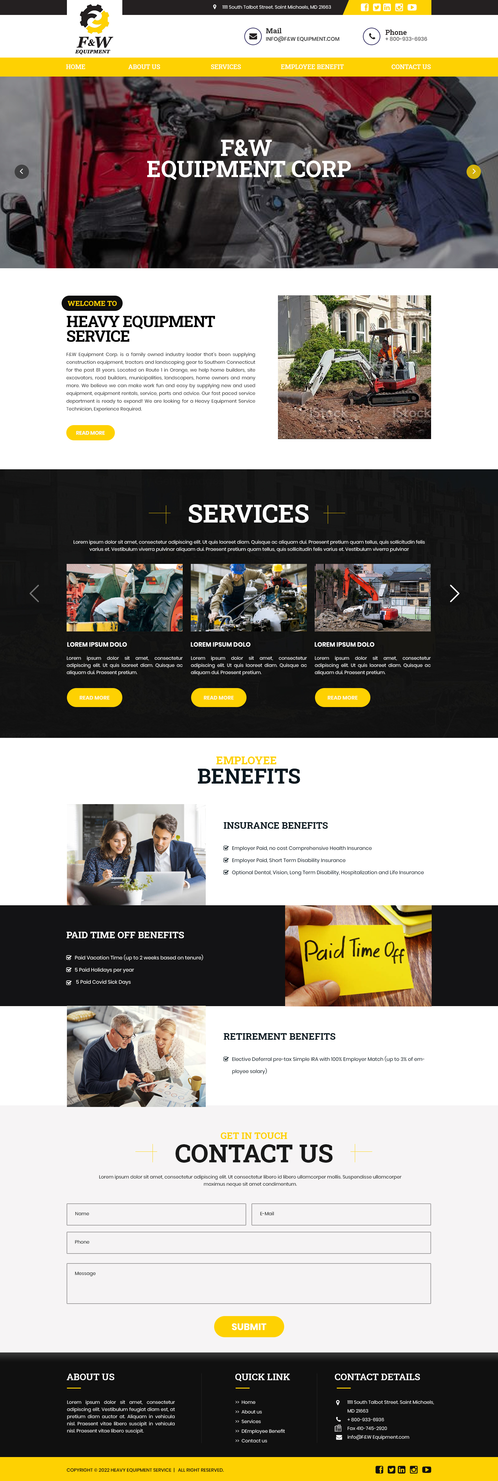 Web Design by Dream Logo Design for F&W EQUIPMENT CORP | Design #28003611