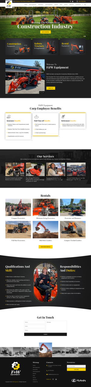 Diseño Web por sai.designer87 para F&W EQUIPMENT CORP | Diseño #27988643