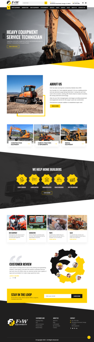 Diseño Web por nzdesigners para F&W EQUIPMENT CORP | Diseño #28012759