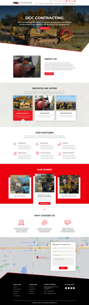 Web-Design von VC für DGC Contracting Inc.  | Design #28010495