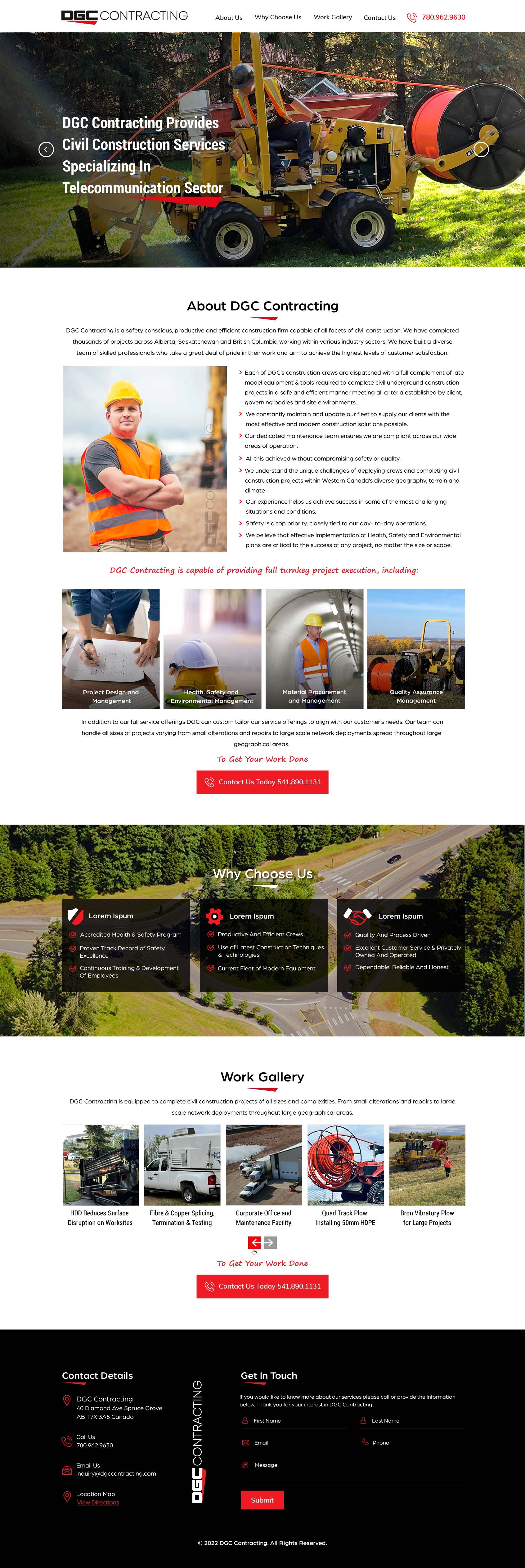 Web Design by harmi_199 for DGC Contracting Inc.  | Design #27996365