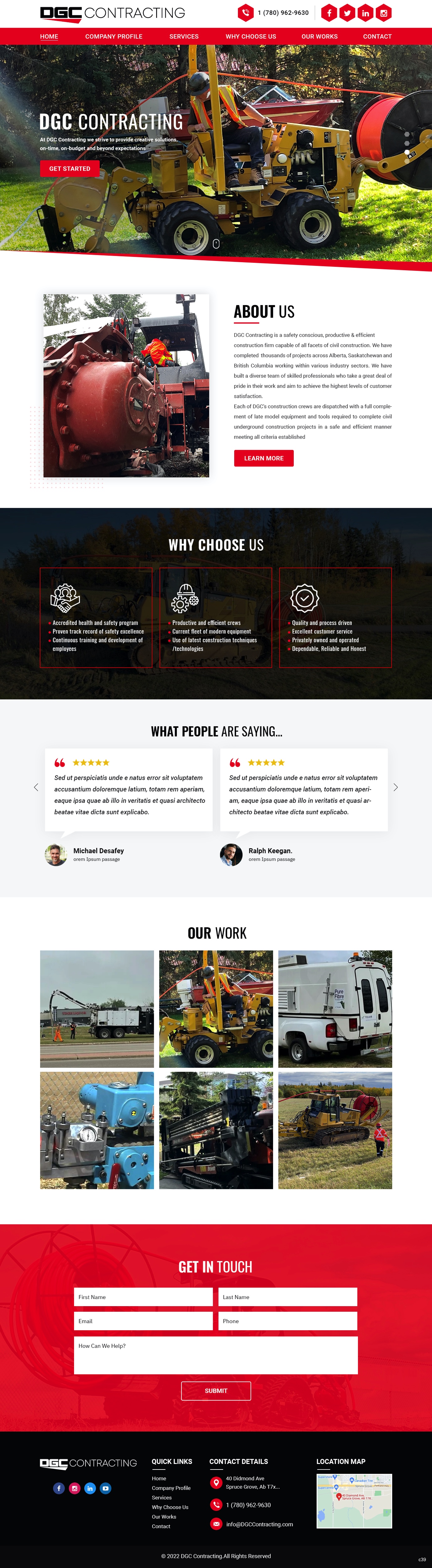 Web-Design von pb für DGC Contracting Inc.  | Design #27995211