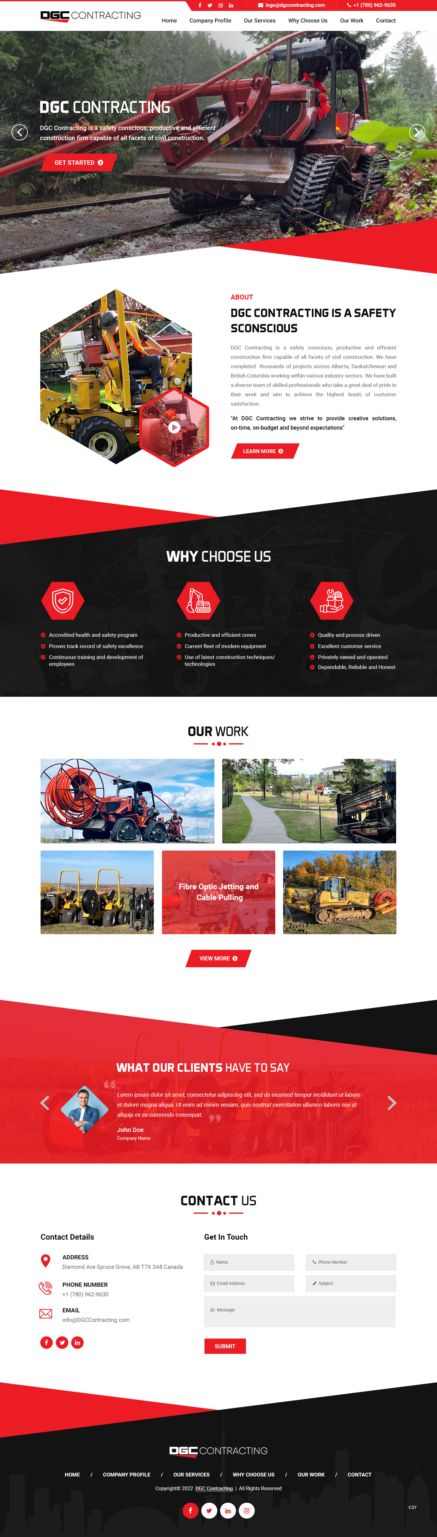 Web Design by pb for DGC Contracting Inc.  | Design #27995214