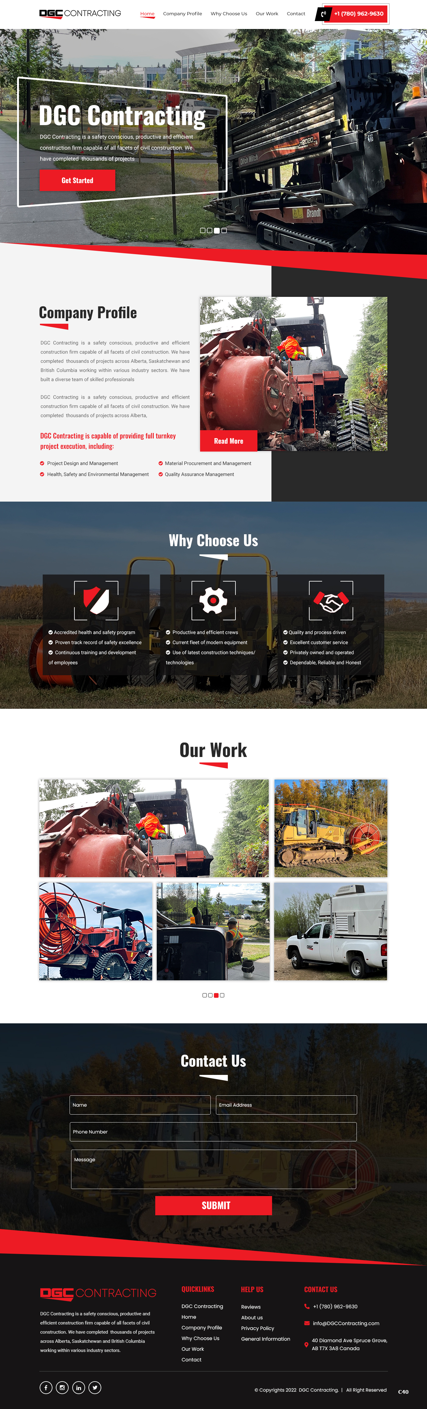 Web-Design von pb für DGC Contracting Inc.  | Design #27995216