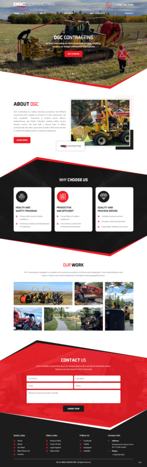 Web Design by pb for DGC Contracting Inc.  | Design: #27995218