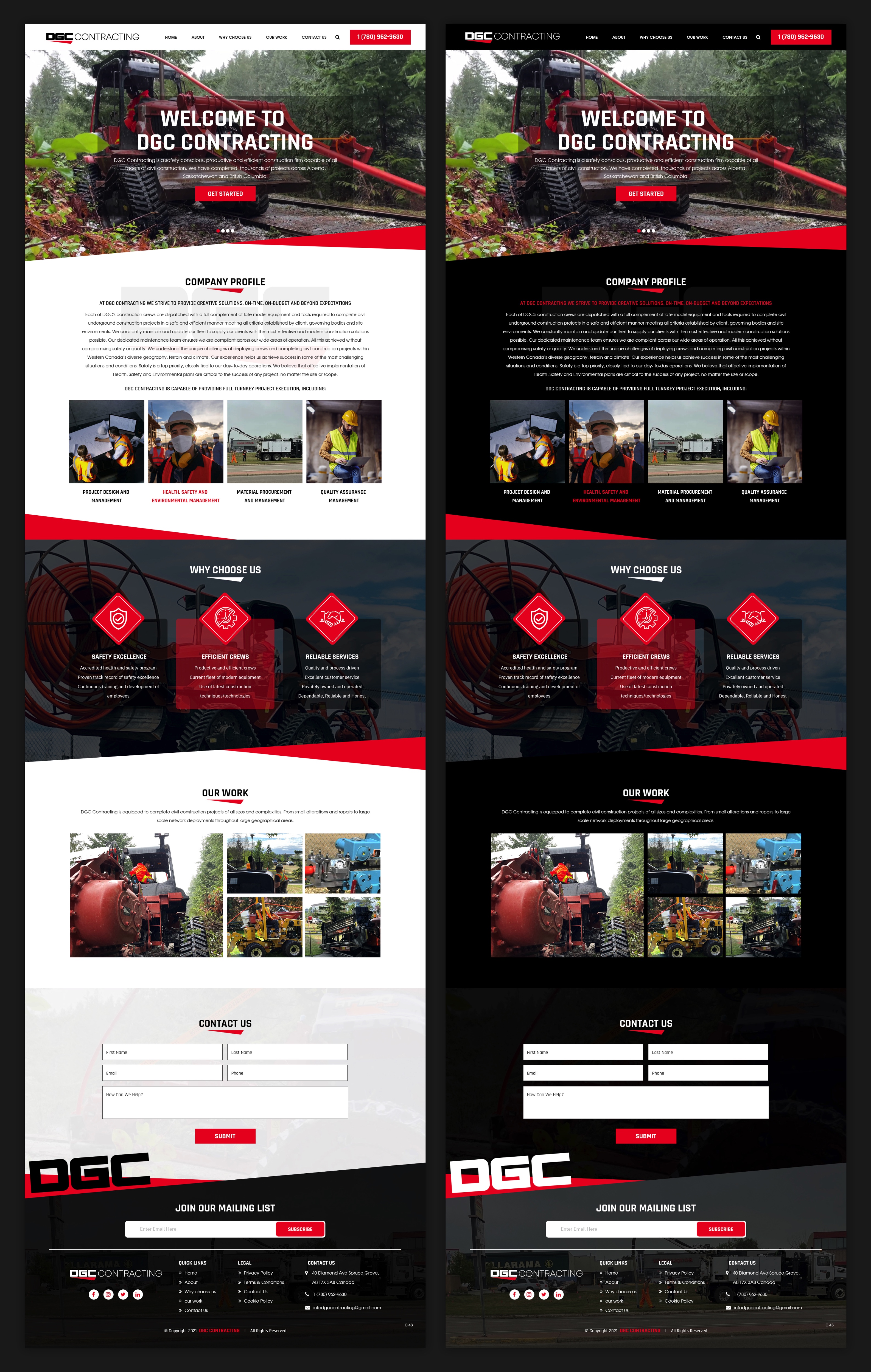 Web-Design von pb für DGC Contracting Inc.  | Design #27995219