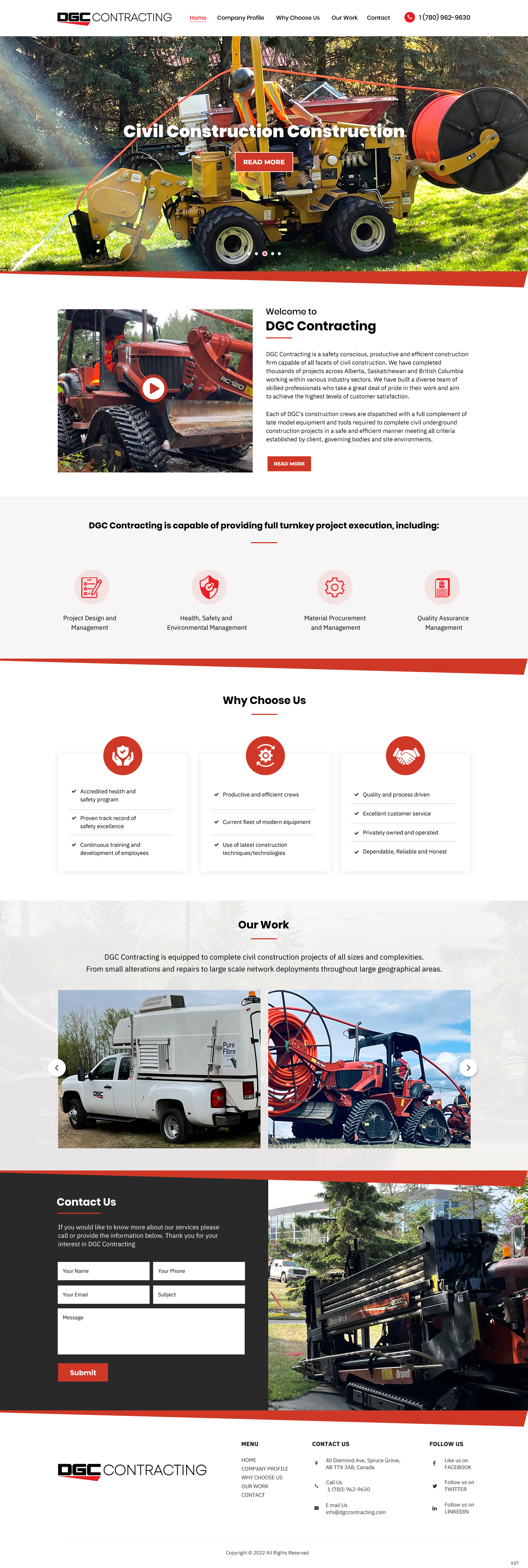Web Design par pb pour DGC Contracting Inc.  | Design #27995220
