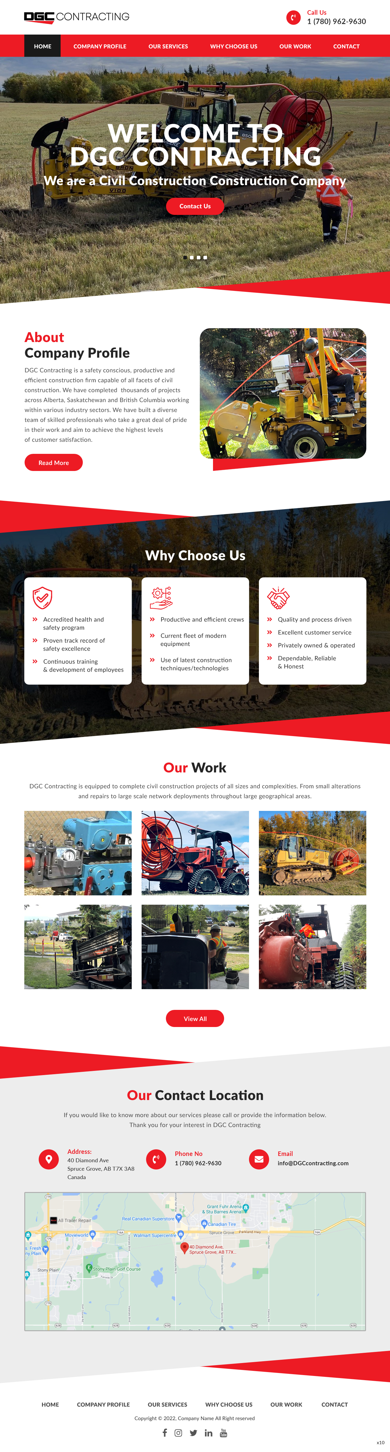 Web Design by pb for DGC Contracting Inc.  | Design #28004419