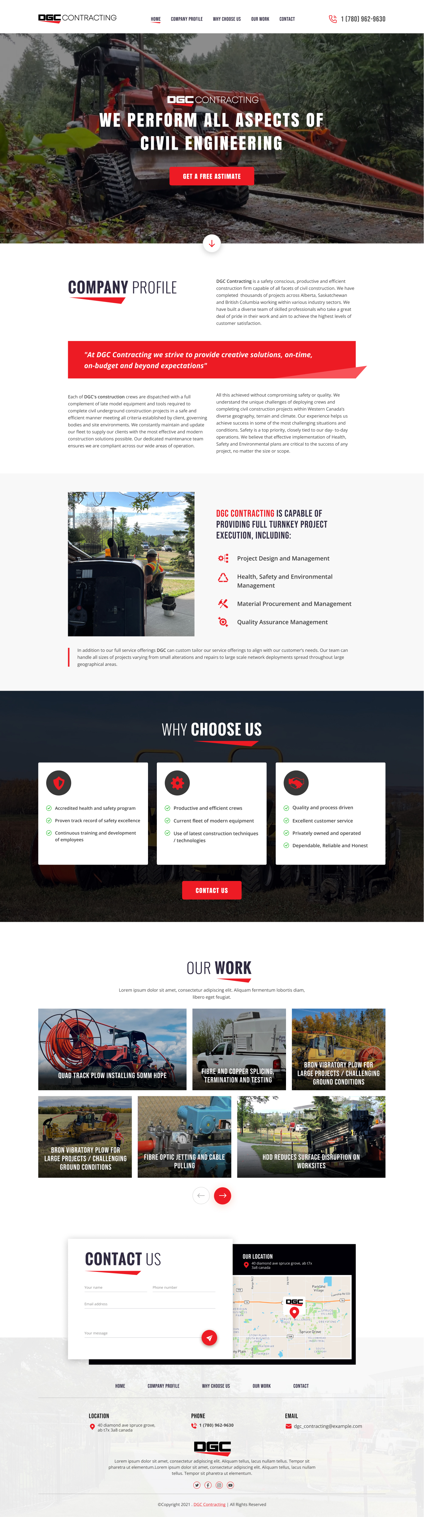 Web-Design von *mary für DGC Contracting Inc.  | Design #27989023