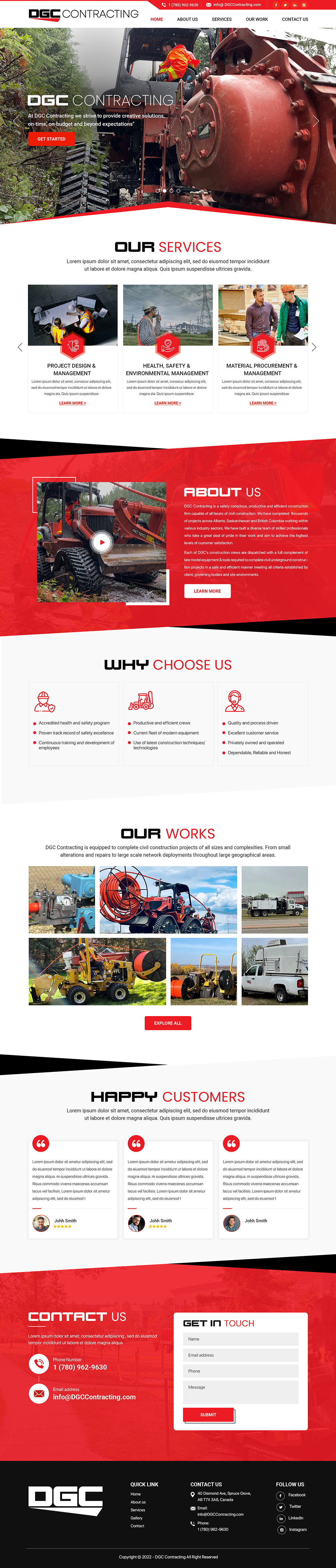 Web Design by Titan Eagle for DGC Contracting Inc.  | Design #27995831