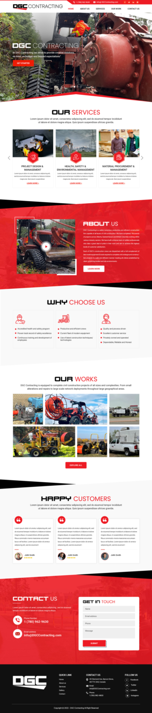 Web Design by Titan Eagle for DGC Contracting Inc.  | Design: #27995831