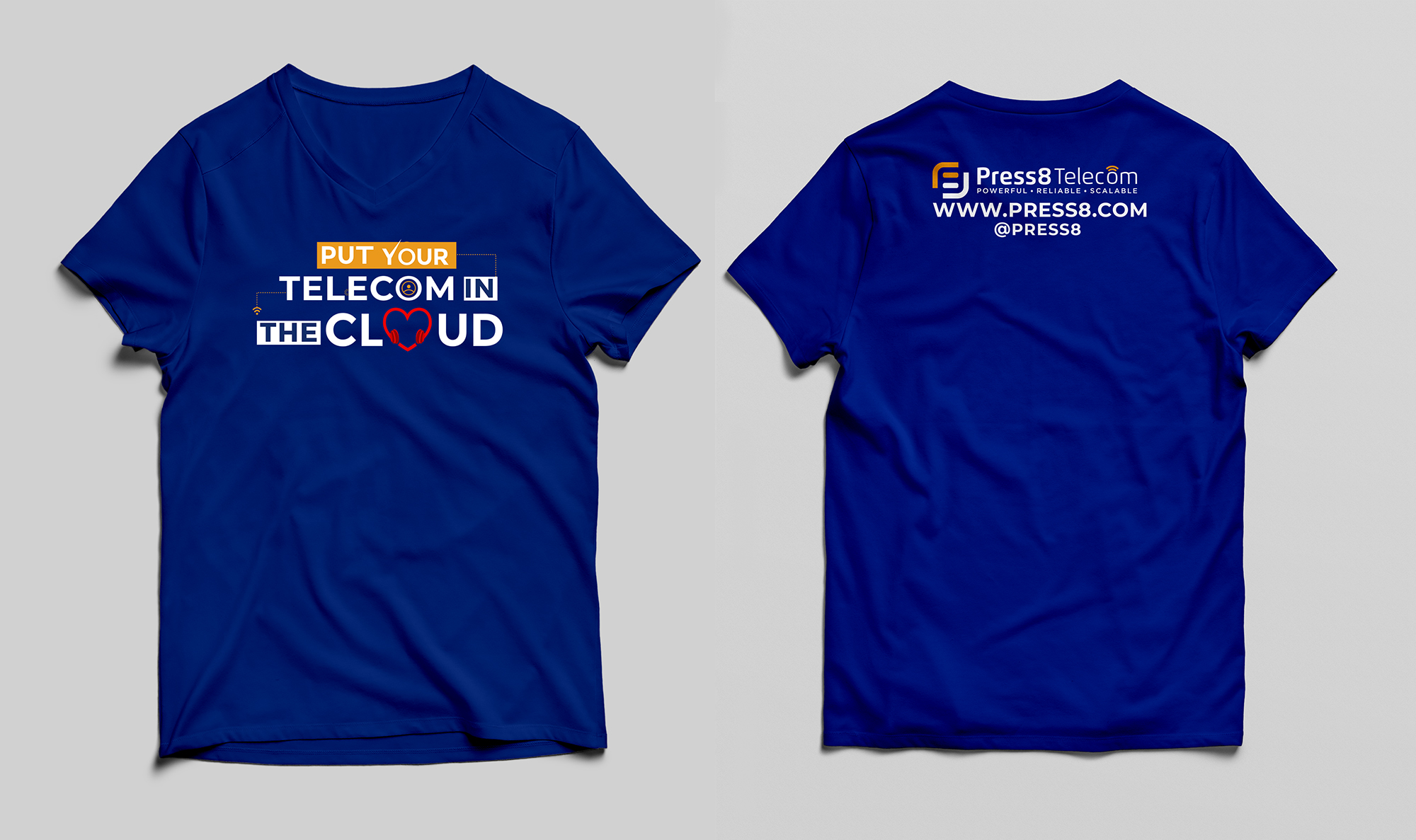 Diseño de Camiseta por SAI DESIGNS para Press8 Telecom | Diseño #28024782