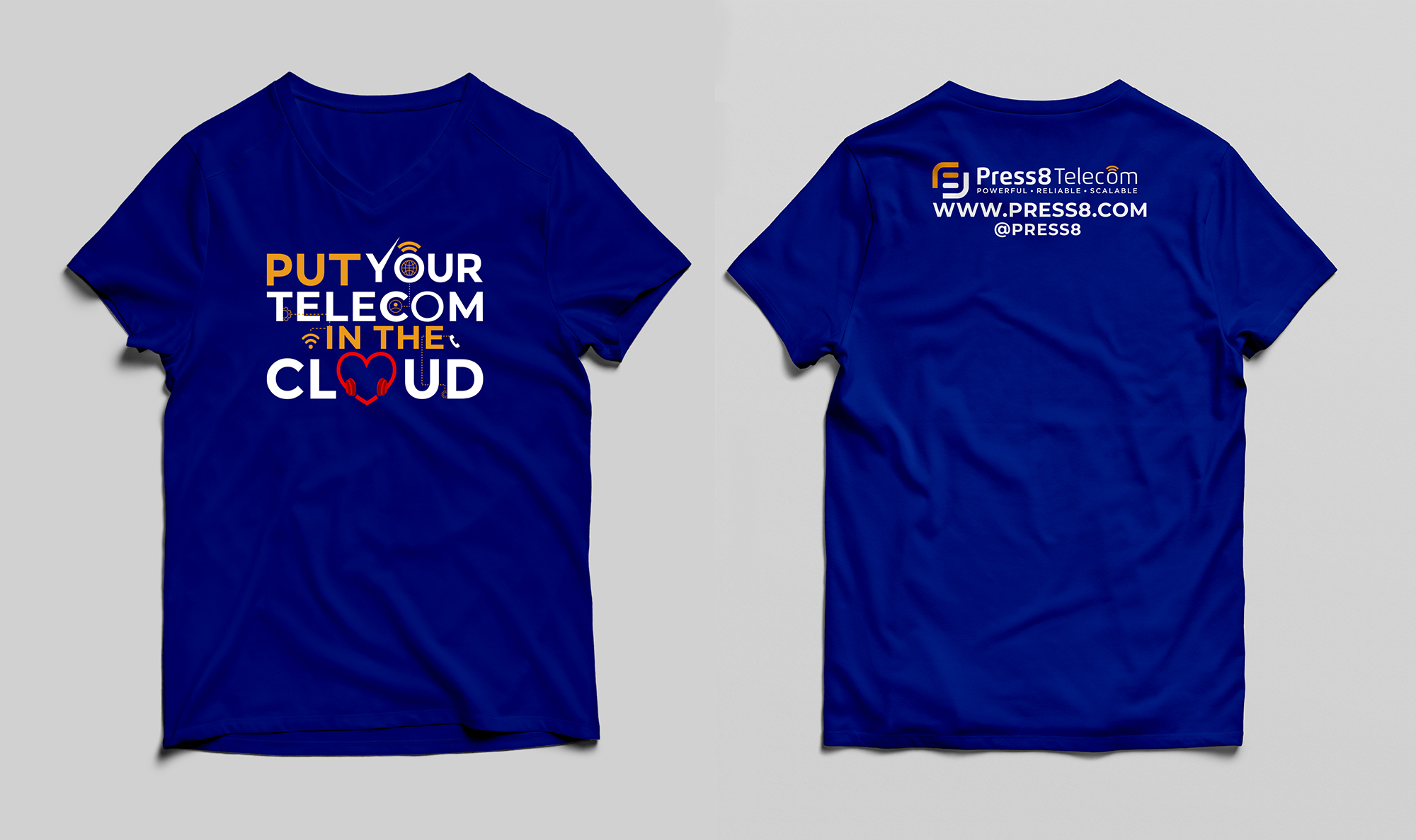 Diseño de Camiseta por SAI DESIGNS para Press8 Telecom | Diseño #28024828
