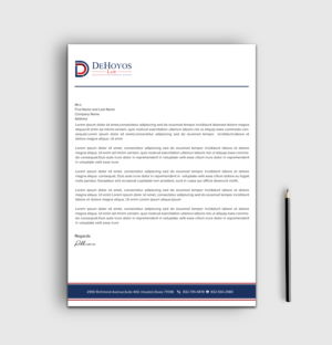 Stationery Design by sadikul islam for DeHoyos Law | Design: #28021745
