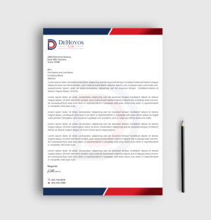 Stationery Design by sadikul islam for DeHoyos Law | Design: #28032522