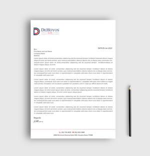 Stationery Design by sadikul islam for DeHoyos Law | Design: #28033397