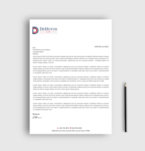 Stationery Design by sadikul islam for DeHoyos Law | Design: #28033665