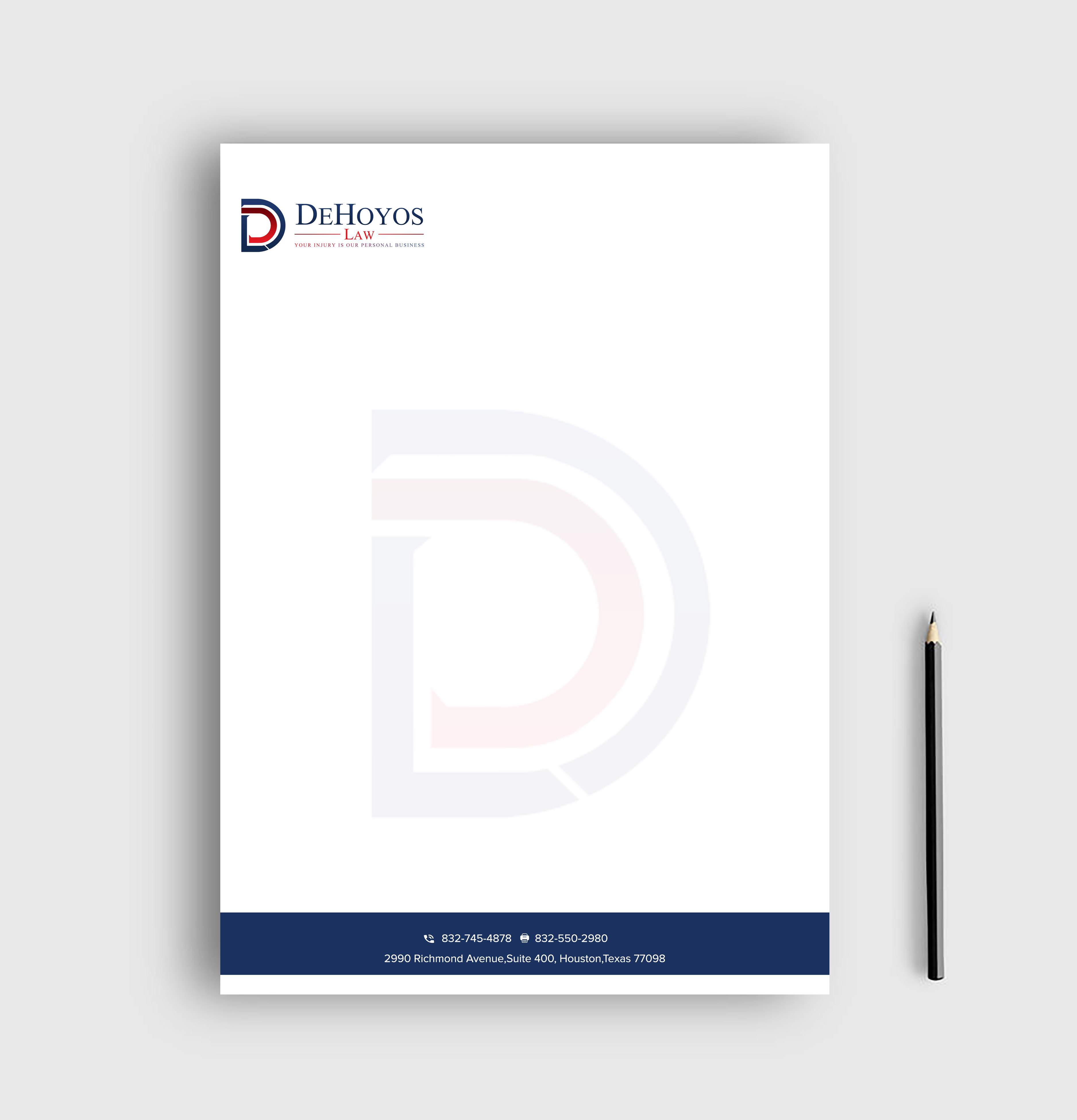 Stationery Design by sadikul islam for DeHoyos Law | Design #28033675