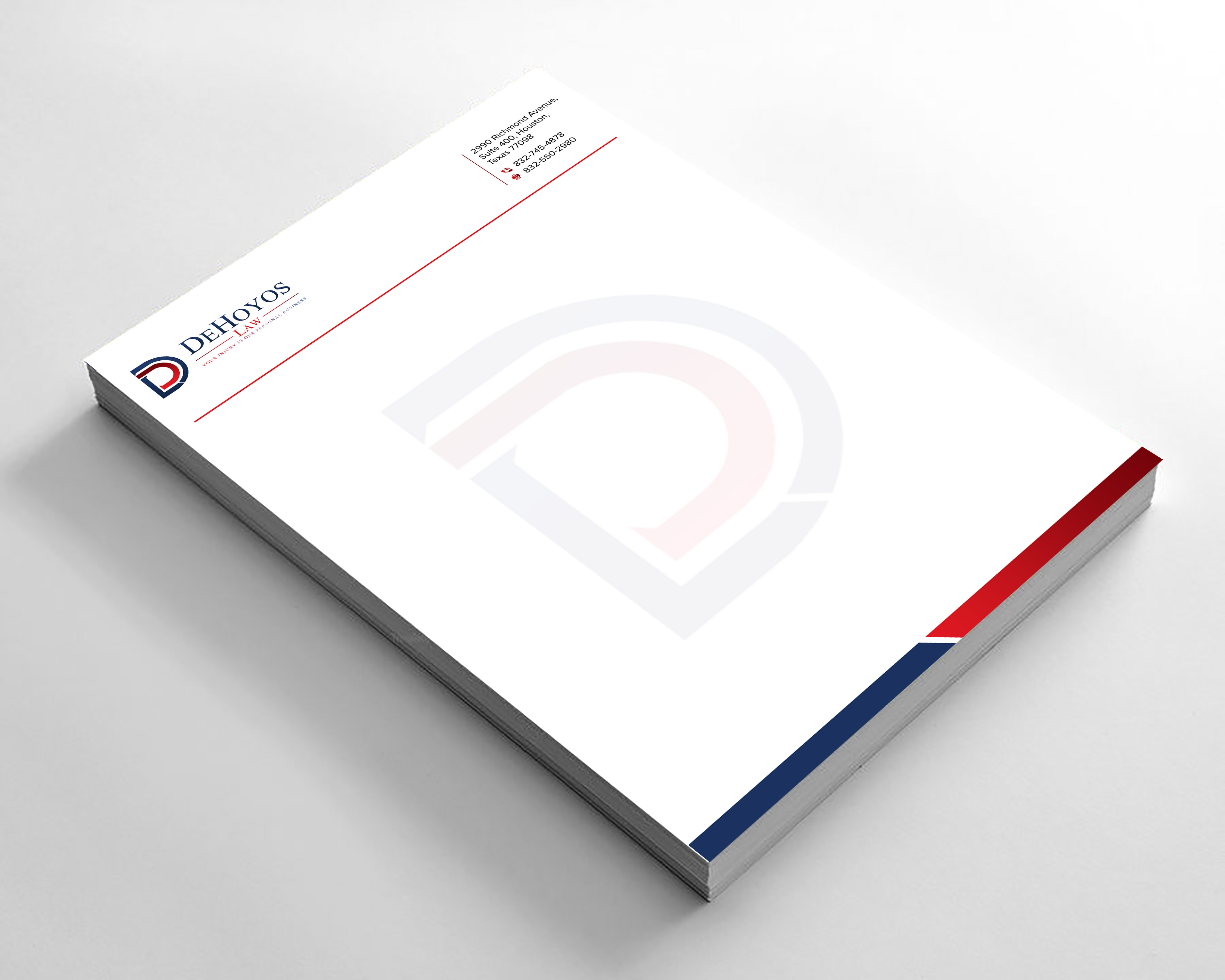 Stationery Design by sadikul islam for DeHoyos Law | Design #28033688