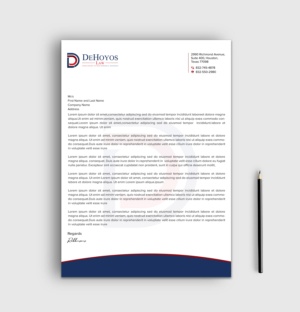 Stationery Design by sadikul islam for DeHoyos Law | Design: #28033703