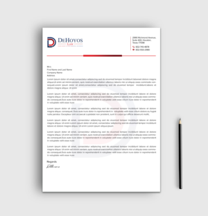 Diseño de Papelería por sadikul islam para DeHoyos Law | Diseño: #28033734