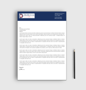 Diseño de Papelería por sadikul islam para DeHoyos Law | Diseño: #28033749