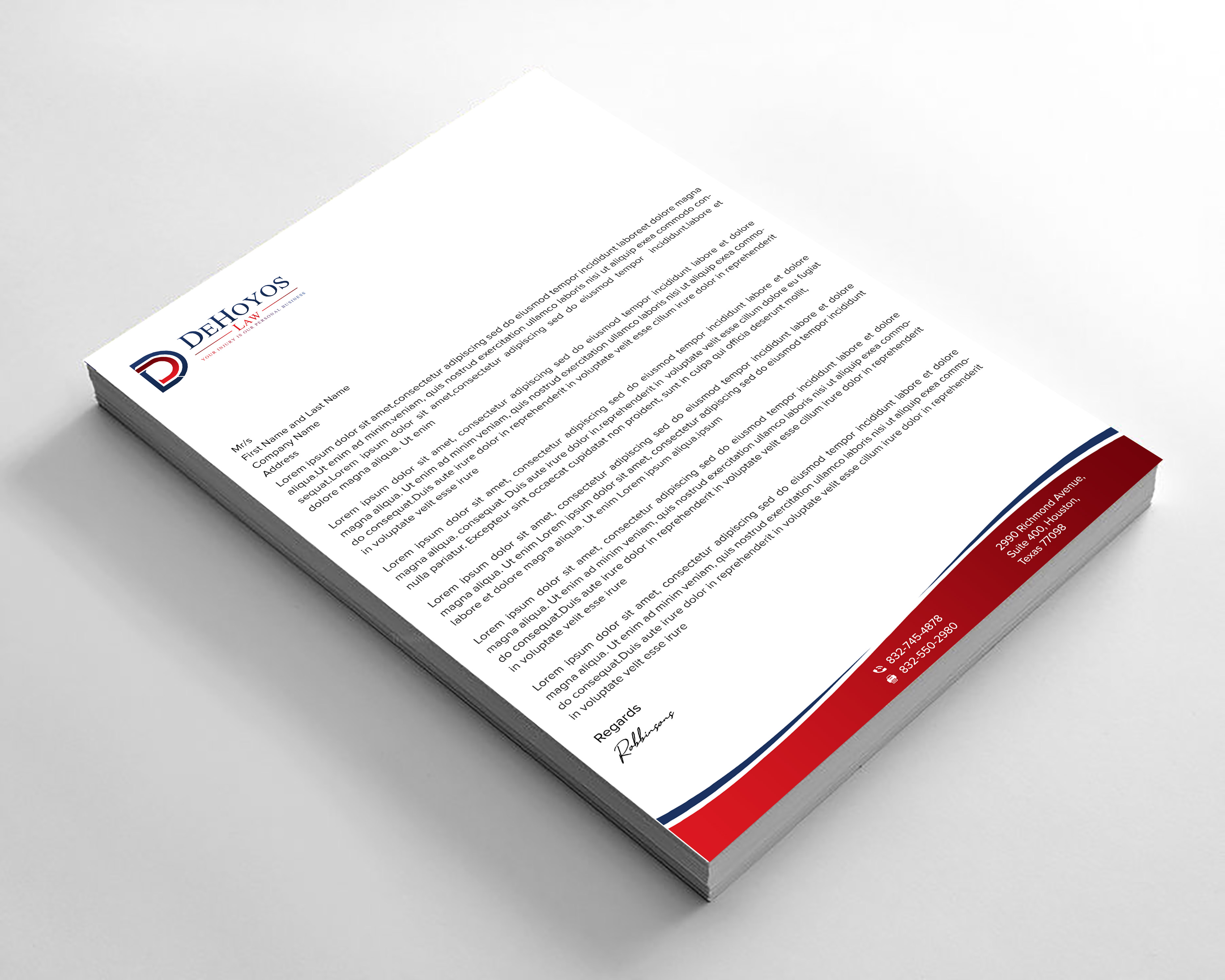 Diseño de Papelería por sadikul islam para DeHoyos Law | Diseño #28033765