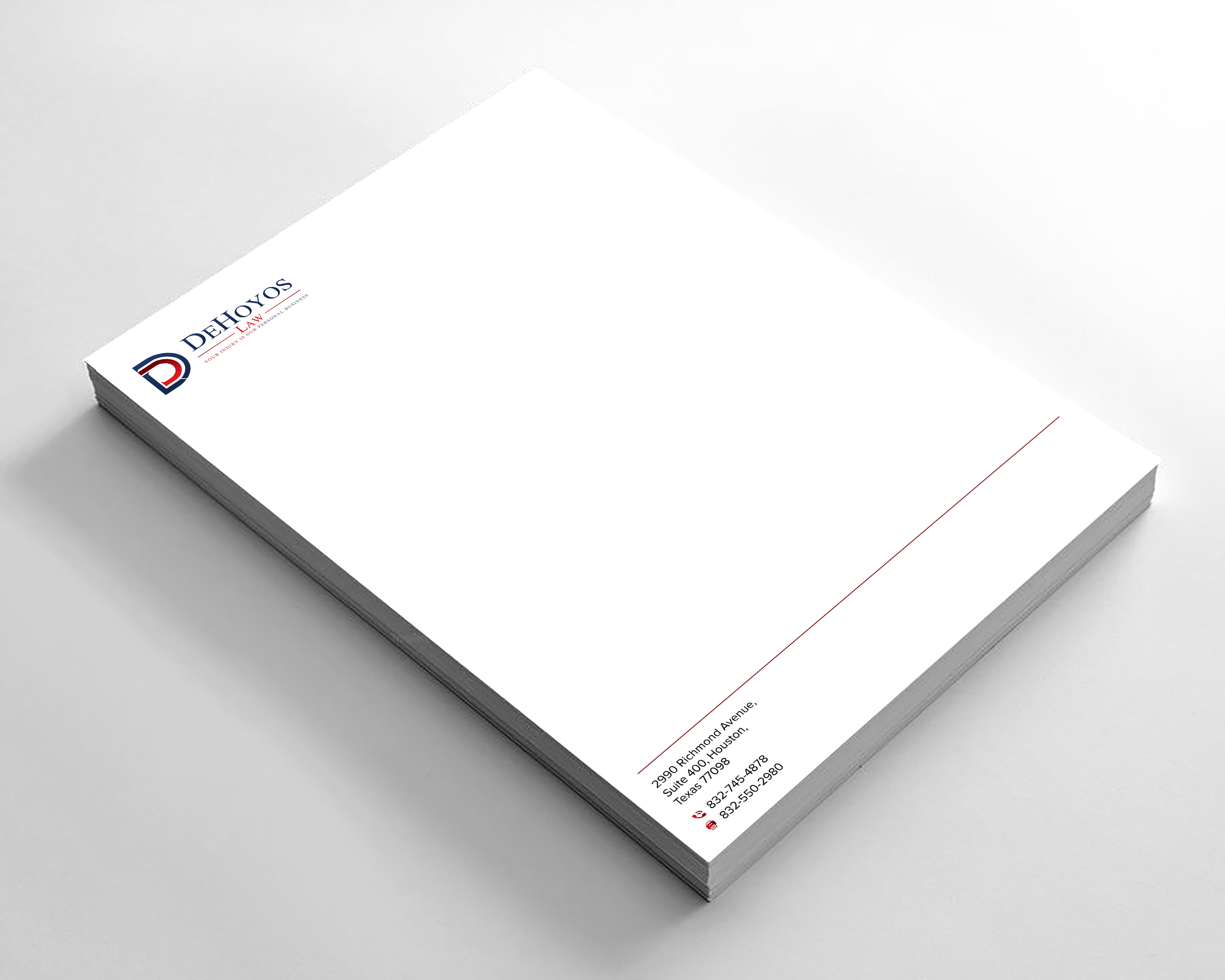 Stationery Design by sadikul islam for DeHoyos Law | Design #28033819