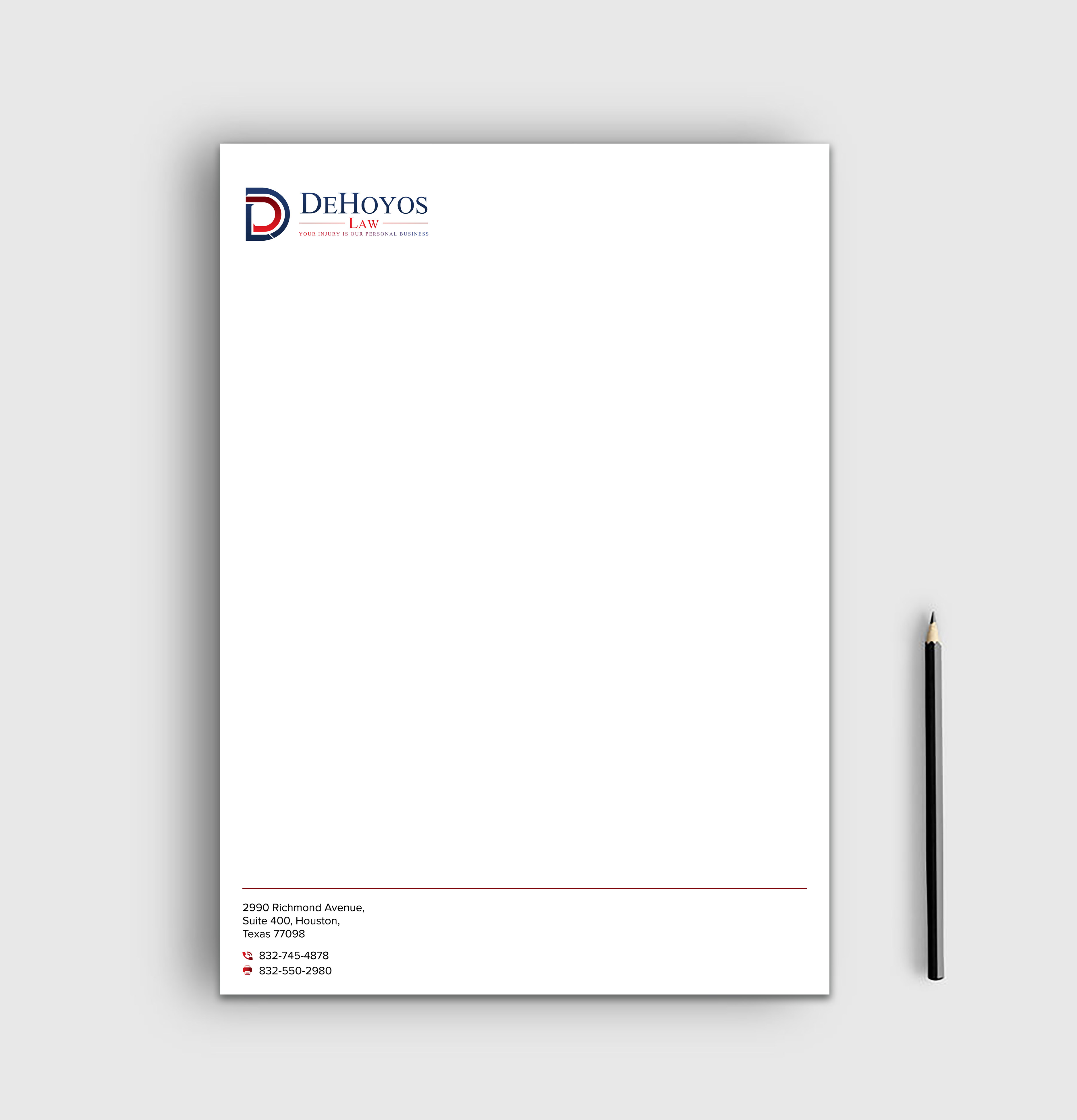 Stationery Design by sadikul islam for DeHoyos Law | Design #28033821