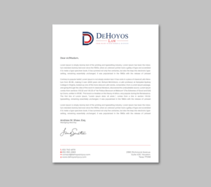 Stationery Design by RENEXIT for DeHoyos Law | Design: #28006996
