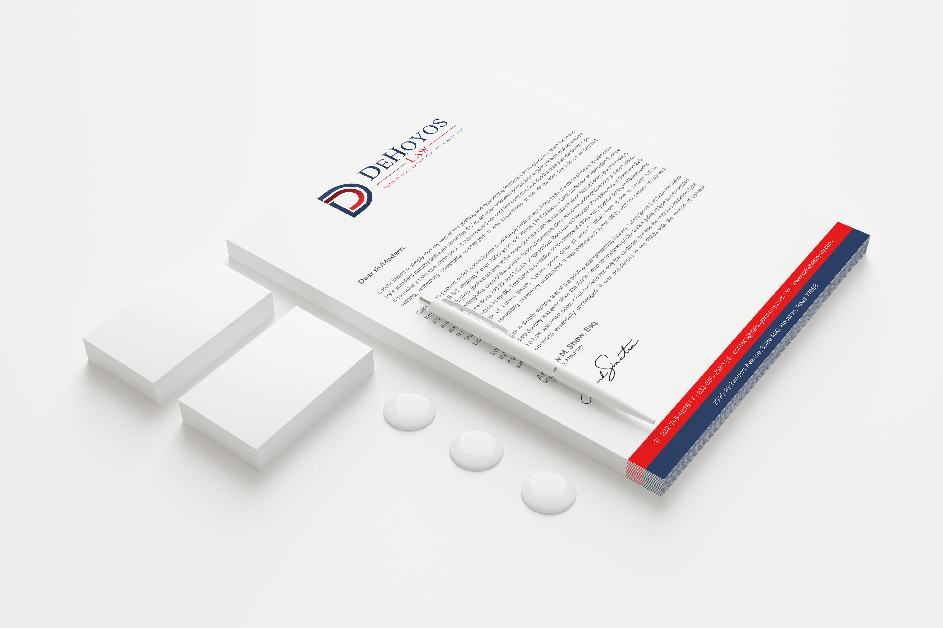 Stationery Design by RENEXIT for DeHoyos Law | Design #28007775