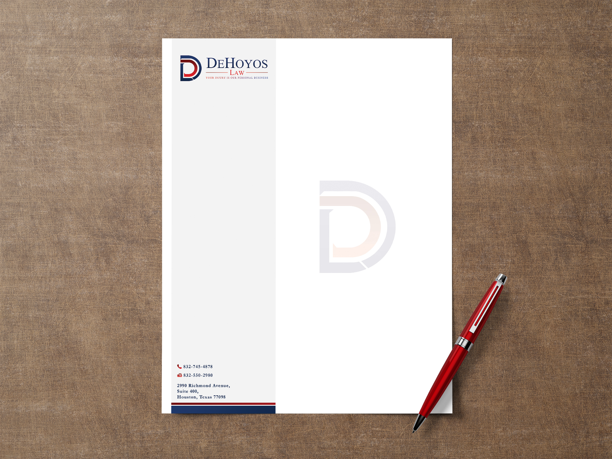 Diseño de Papelería por Creative Moon Design para DeHoyos Law | Diseño #27998513