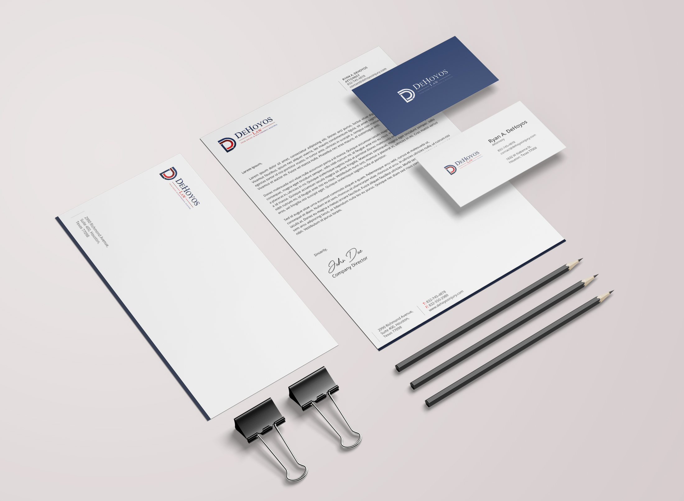 Stationery Design by ubaidomar for DeHoyos Law | Design #28014096