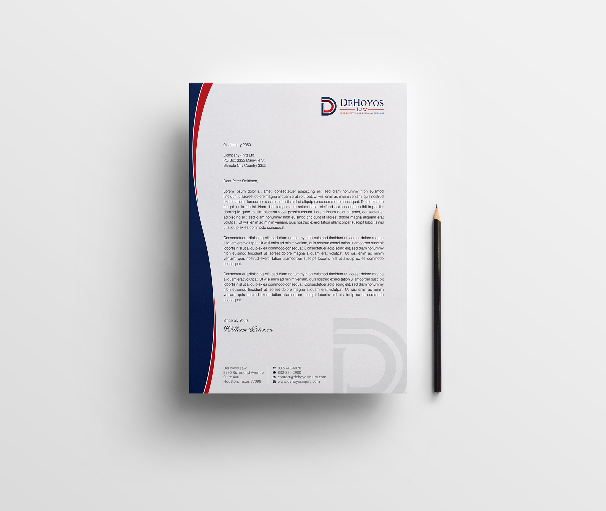 Stationery Design by OxonoArt for DeHoyos Law | Design #28005639
