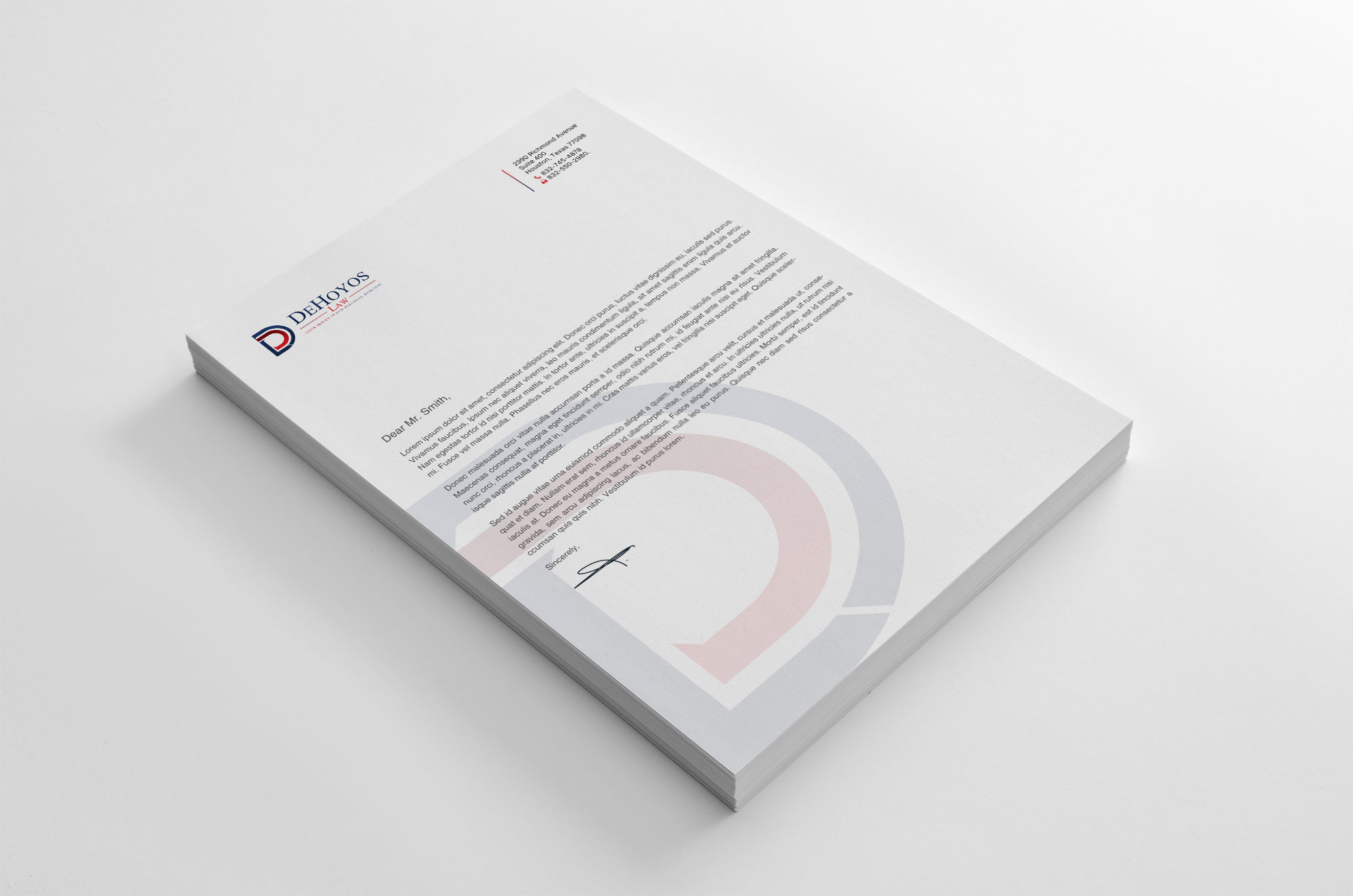 Stationery Design by chandrayaan.creative for DeHoyos Law | Design #28002306