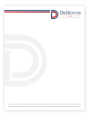 Diseño de Papelería por saurov para DeHoyos Law | Diseño: #27997235