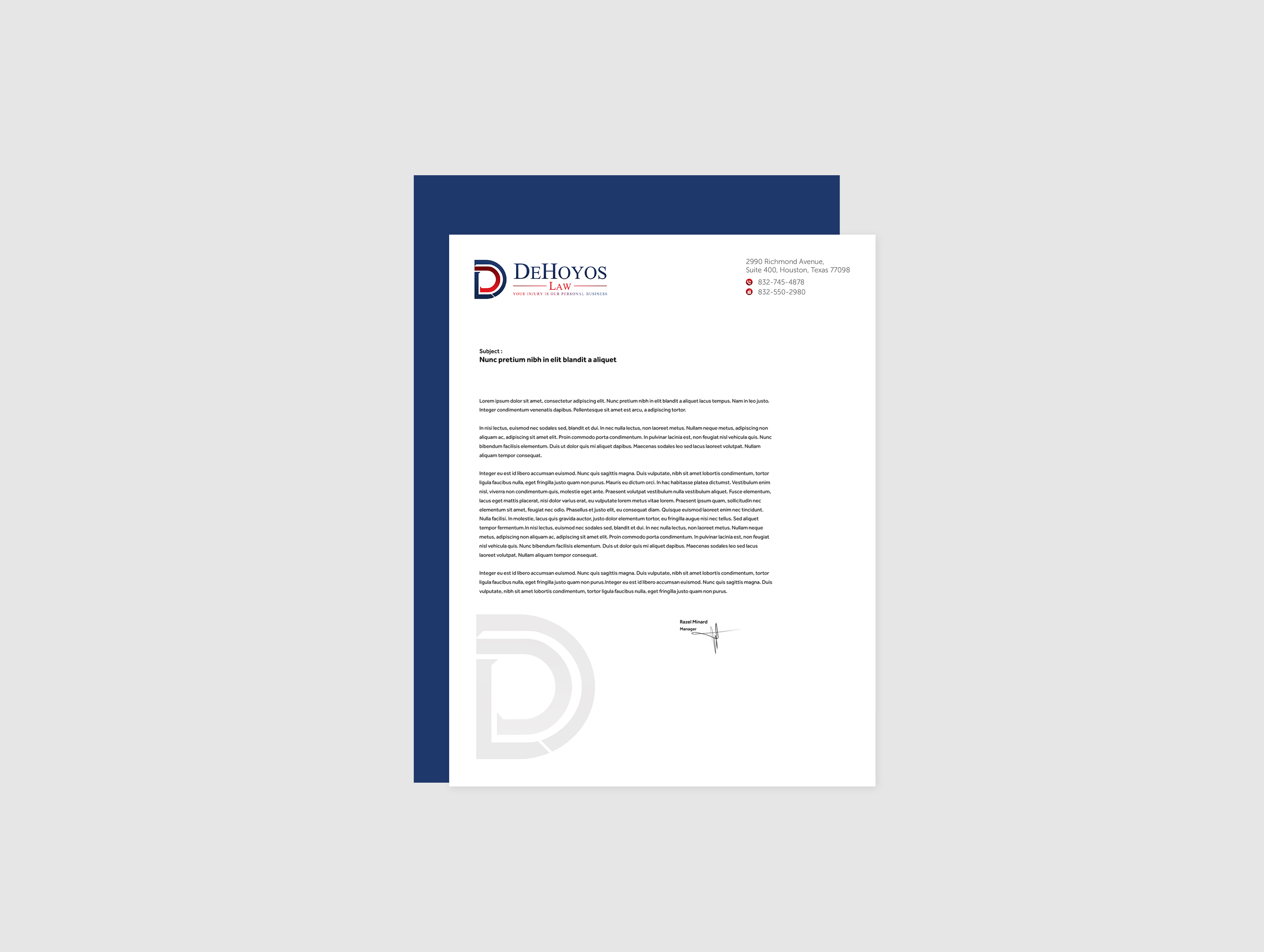 Stationery Design by CreativeTrends for DeHoyos Law | Design #27998418