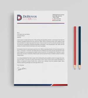 Stationery Design by Uttom 2 for DeHoyos Law | Design: #27998059
