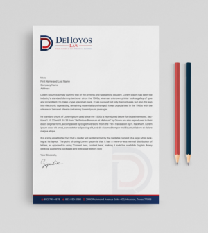 Stationery Design by Uttom 2 for DeHoyos Law | Design: #27998060