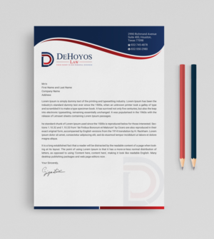 Stationery Design by Uttom 2 for DeHoyos Law | Design: #28009699