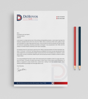 Stationery Design by Uttom 2 for DeHoyos Law | Design: #28009702