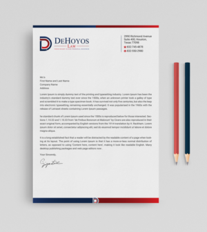 Stationery Design by Uttom 2 for DeHoyos Law | Design: #28009703