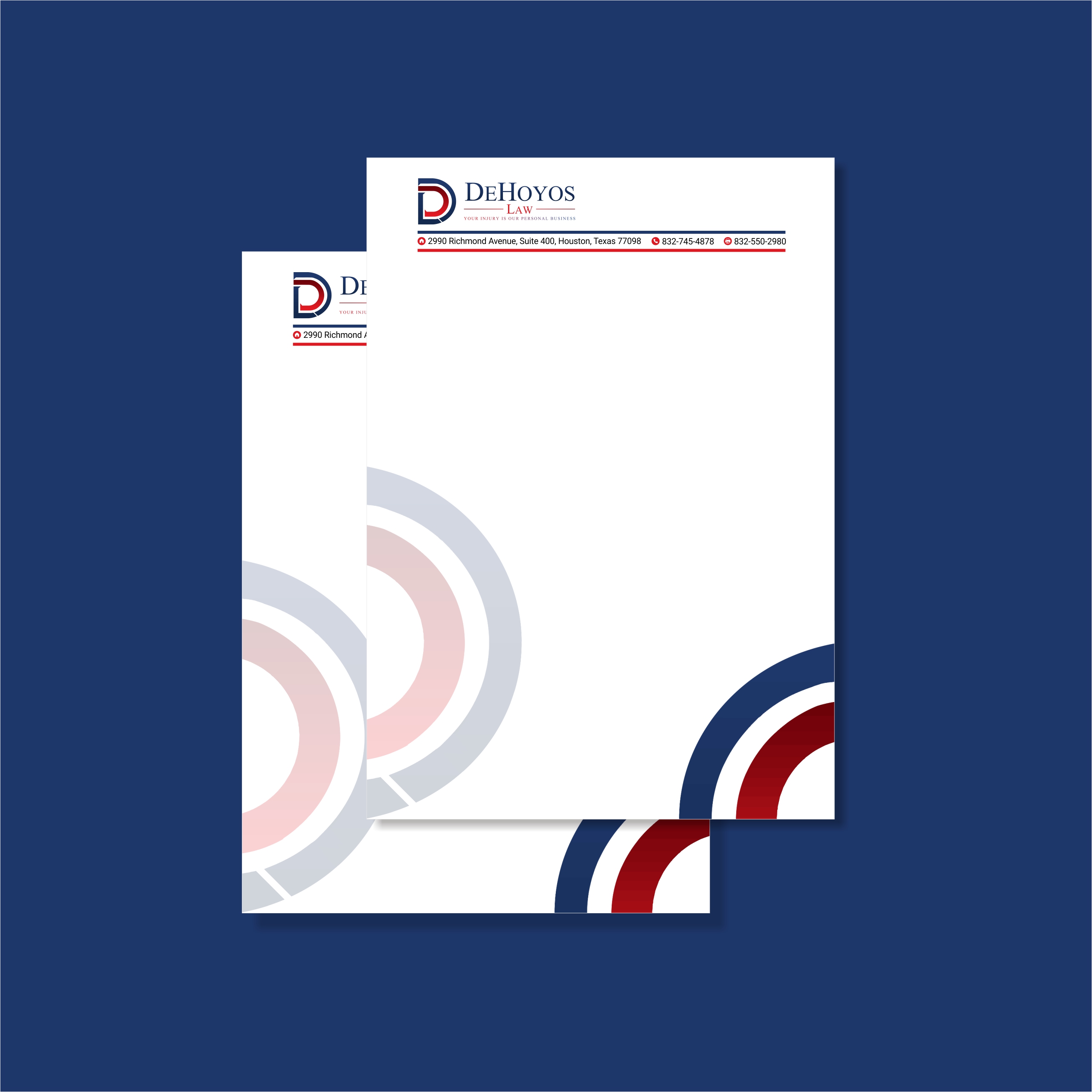 Stationery Design by aidea19 for DeHoyos Law | Design #27999232