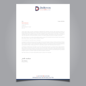 Stationery Design by Imagine design000 for DeHoyos Law | Design #27996881