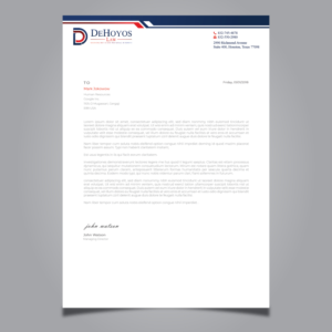 Diseño de Papelería por Imagine design000 para DeHoyos Law | Diseño: #27996899