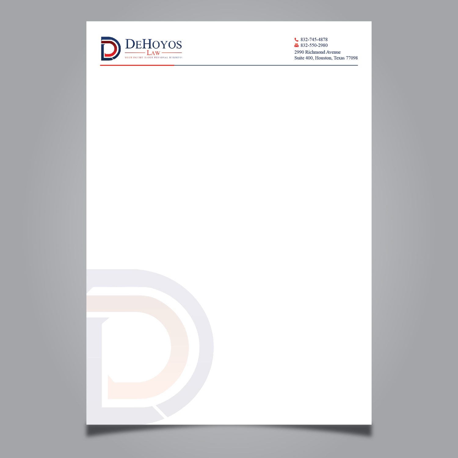 Stationery Design by Imagine design000 for DeHoyos Law | Design #27996905